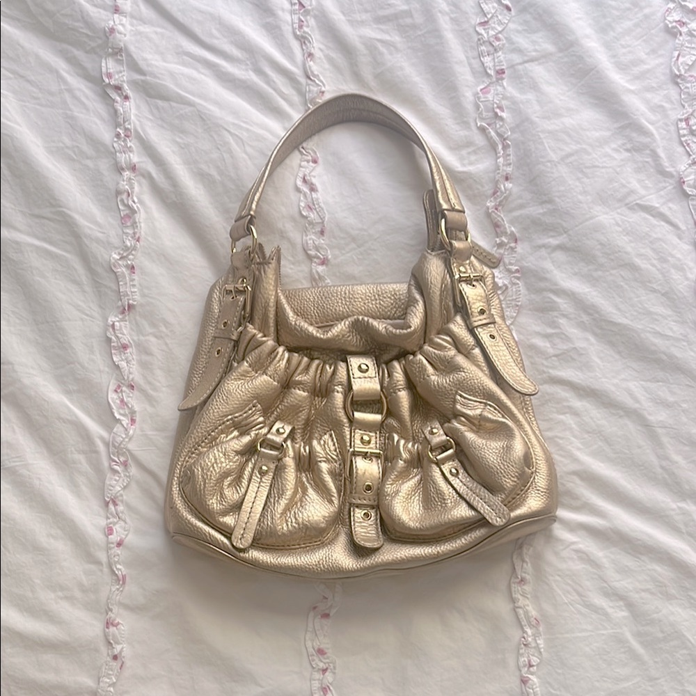 Gold shoulder bag purse Michael Kors